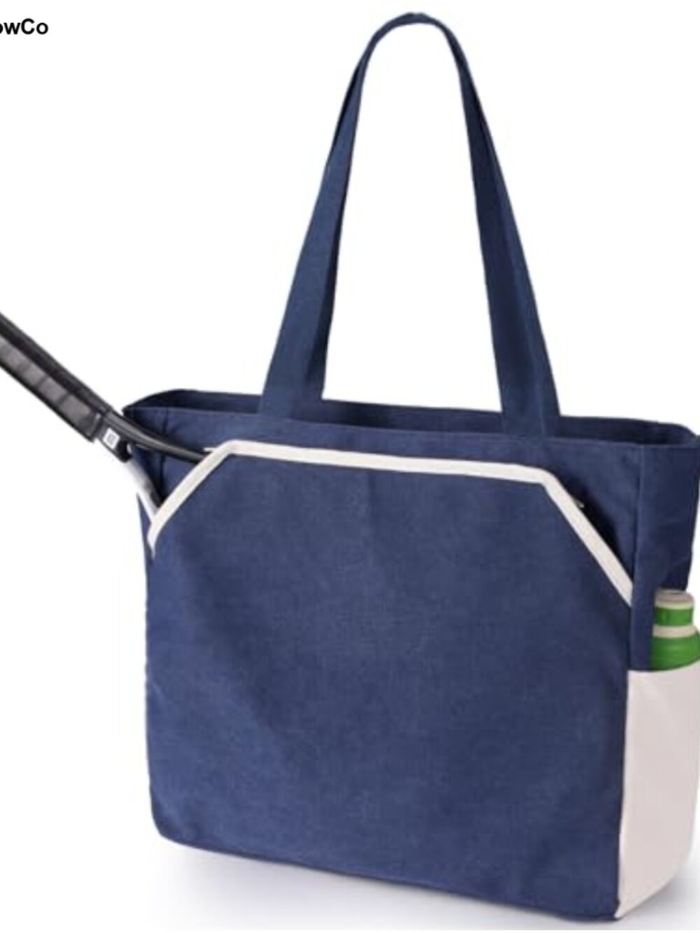 Canvas Tennis Tote Bag Large Sports Handbag Racket Shoulder Bag for Women